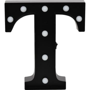 Imagem de Luminária Led Decorativa Letra T Cazza Preta