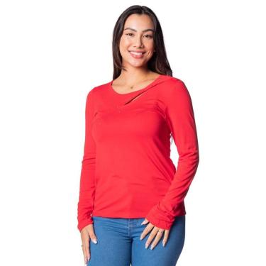 Imagem de Blusa Feminina Averzzy com Brilhos Vermelho-Feminino