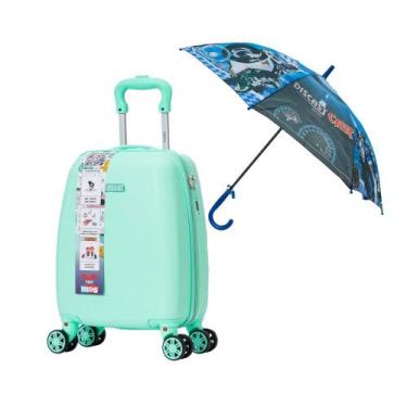 Imagem de Kit Mala Infantil + Guarda Chuva - Tripx, Verde