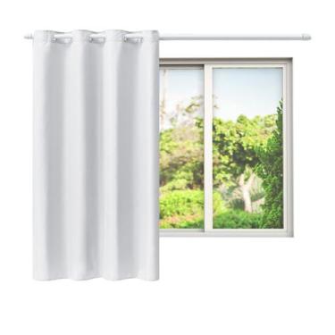 Imagem de Cortina Jasmim Tecido Oxford Liso Folha Única 1,40 X 1,40 Metros - Vit