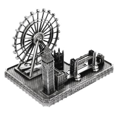 Imagem de DECHOUS Vintage Decor Retro City Bronze London Eye Big Ben Tower Bridge Modelo Reino Unido Metal Big Ben Relógio Estátua Estatueta para Mesa Sala de Estar Decoração de Festa Decoração de Casa