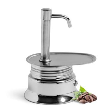 Imagem de Kings County Tools Máquina de café com bico único, 1 xícara – cafeteira de aço inoxidável para fogão – Máquina de café italiana para expresso, cappuccino e mocha – Panela portátil para casa ou