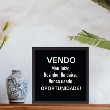 Imagem de Quadro Vendo Meu Juízo - 33X33Cm - Com Vidro