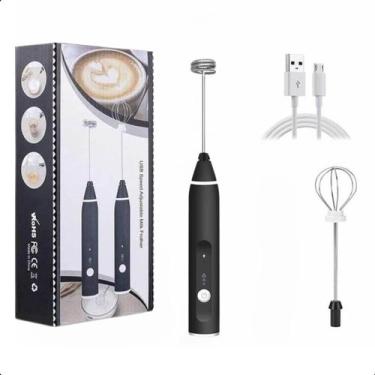 Imagem de Mixer Recarregável Inox Portátil 2 Em 1 Para Bebidas - ROMI, Bivolt