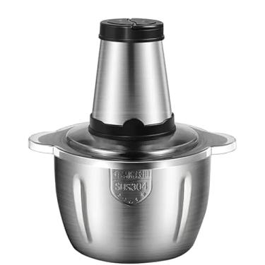 Imagem de Processador de Alimentos Elétrico, 2L, Aço Inox 850W, 110V, Triturador Multiuso para Carnes e Legumes - Manubelita