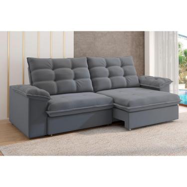 Imagem de Sofá 4 Lugares Luizzi Puglia 230cm Retrátil Reclinável Veludo