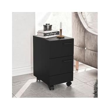 Imagem de Gaveteiro Politorno Osaka 2 Gavetas com Rodízios 51cm Compacto Vertical MDP