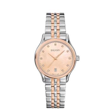 Imagem de Balmain, Lady, Beleganza, bicolor (aço e PVD rosa), feito na Suíça, quartzo, pêssego, aço inoxidável 316L, B83583346
