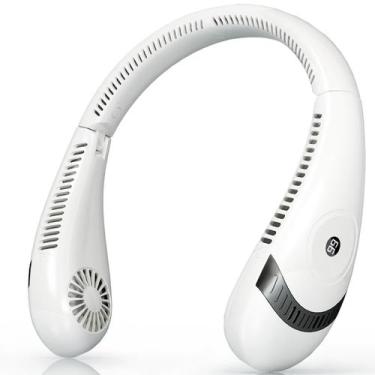 Imagem de Ventilador de pescoço OLV 5000mAh, bateria recarregável de 3 velocidad