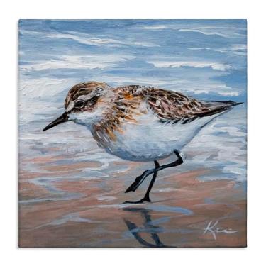 Imagem de Stupell Industries Pintura Sand Piper Shore Design de arte de parede em tela por Lindsay Kivi Fine Art, 17 x 17