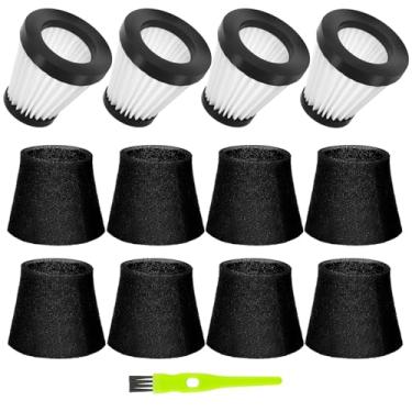 Imagem de Filtro de escorção F117 compatível com modelos Dirt Devil Scorpion SD20005RED SD30025B BD22025, compare com a peça # AD40117 (pacote com 4 filtros Hepa e 8 filtros de esponja)