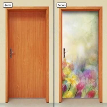 Imagem de Adesivo Decorativo de Porta - Pintura - Flores - 135cnpt - Allodi