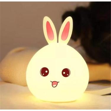 Imagem de Luminaria Abajur Led Infantil Touch Silicone Usb Led Recarregavel Toqu