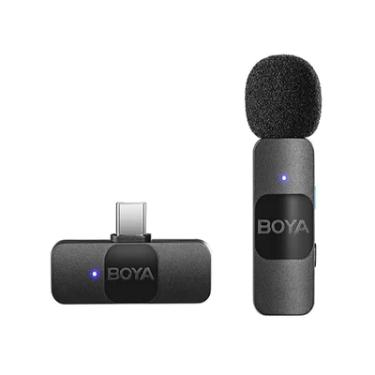 Imagem de Microfone Lapela Sem Fio Boya By-v10, Wireless, Conexão Usb-c