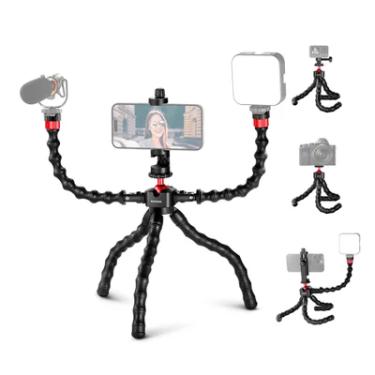 Imagem de Tripé Flexível Neewer T91 1/4" P/câmera Smartphone Preto