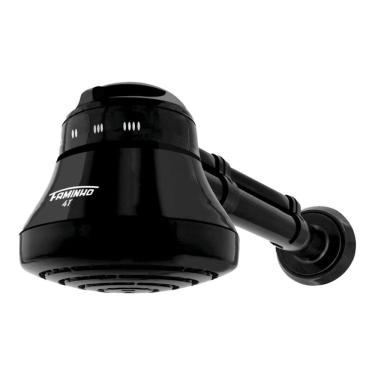 Imagem de Chuveiro Ducha Fame 4 Temperaturas Com Cano 30cm - 5400W, Preto