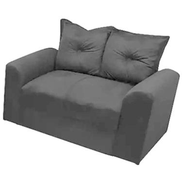 Imagem de Sofá Porto 2 Lugares Tecido Suede Felipe Estofados Cor Preto