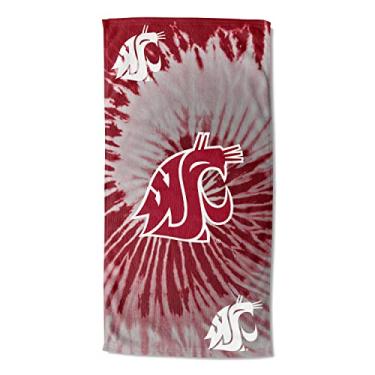 Imagem de Northwest NCAA Washington State Cougars Toalha de praia unissex para adultos, 76 cm x 152 cm, psicodélica