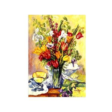 Imagem de Flores Pintura em tela Famosa Pintura Reprodução-Quadros para sala de estar-Íris-Pôster e impressões 50x70cm Sem Moldura
