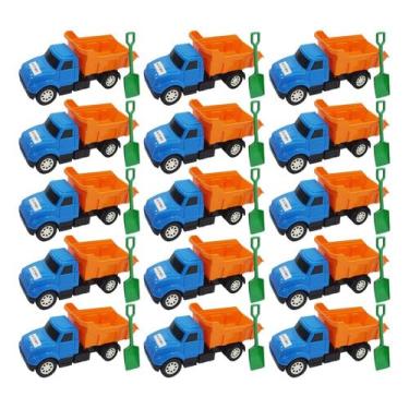 Imagem de Kit 15 Brinquedos Caminhãozinho Com Pá Carrinho Infantil Menino Menina Presente Criança Doação