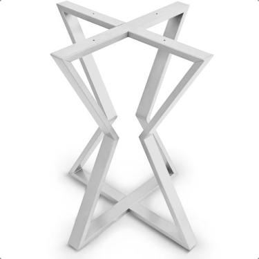 Imagem de Base Pé De Mesa Estilo Industrial Tampos 100x100cm Stelar - Loja da Is