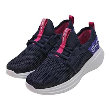 Imagem de Tênis Go Run Fast-Valor, Skechers, Meninas, Azul Escuro / Rosa, 29