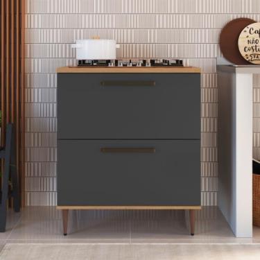 Imagem de Balcão 80cm 2 Gavetas Isabelle - Delmarco Móveis