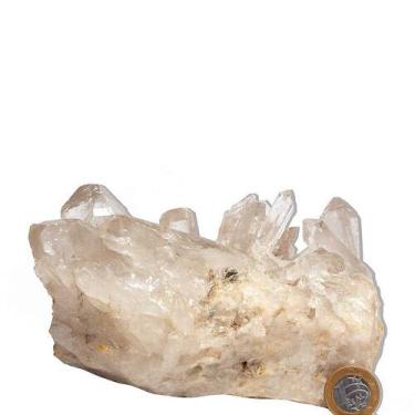 Imagem de Drusa de Cristal Quartzo Natural - Aglomerado de Pontas Naturais - 2,4