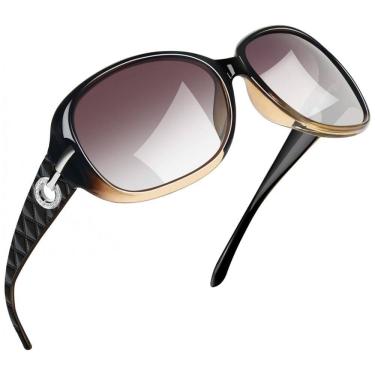 Imagem de Óculos de Sol Feminino com Proteção UV, Joopin A18, Marrom Gradiente