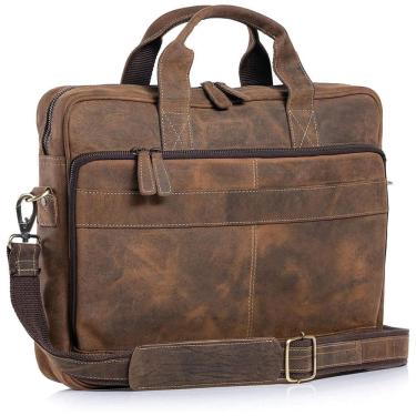 Imagem de Bolsa, Maleta de Couro Masculina para Laptop, KOMALS PASSION LEATHER BC19542, Marrom
