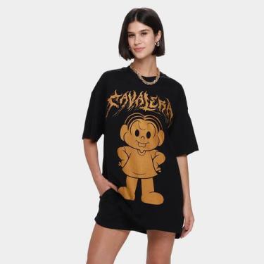 Imagem de Camiseta Oversized Cavalera Golden Mônica Feminina, Preto, P
