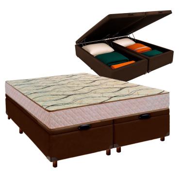 Imagem de Cama Box Bau Blindado Casal + Colchão D33 Maxsono Paropas