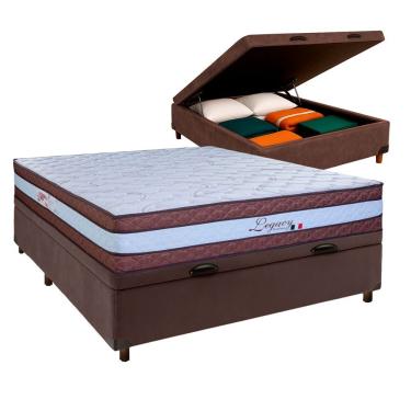 Imagem de Cama Box Bau + Colchão Casal Molas Ensacadas Legaccy Paropas
