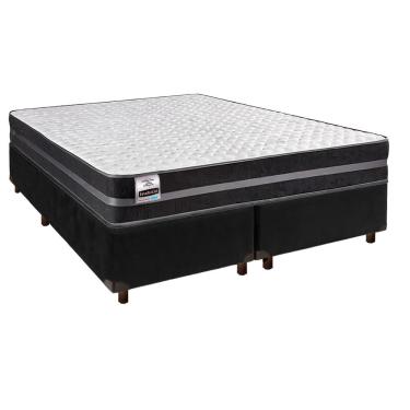 Imagem de Cama Box Blindado Casal + Colchão Molas Ultralastic Bogota Inducol