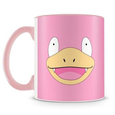 Imagem de Caneca de Porcelana Pokémon Slowpoke com Alça Rosa - Amo Canecas