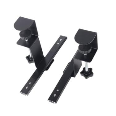 Imagem de ZGUZMCMK Trilho de fixação para teclado sob a mesa, deslizante para bandeja de teclado de computador faça você mesmo, sob a mesa de escritório, Mandíbula Fixa 5.75 Cm