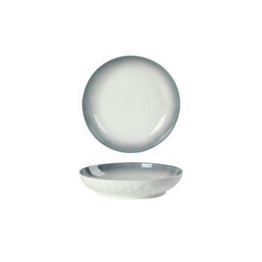 Imagem de Conjunto de pratos de cerâmica graduais combinados espessos para casa - prato de arroz de 23 cm