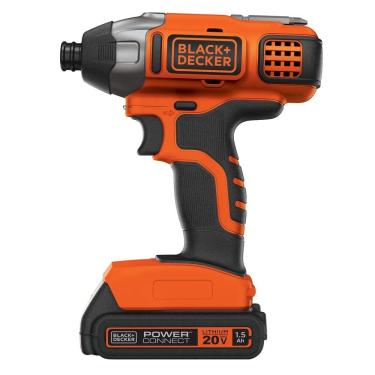 Imagem de Parafusadeira de Impacto Black+Decker Power Connect 1/4” Bateria 20V LED Bivolt