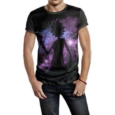 Imagem de Camiseta Masculina Rick And Morty Full Print Ref:685 - smoke, Preto, X