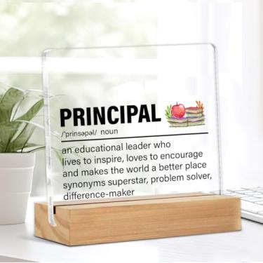 Imagem de Presentes principais de estudantes professores presentes de agradecimento para mulheres homens definição principal acrílico transparente mesa decorativa 10 x 10 centímetros