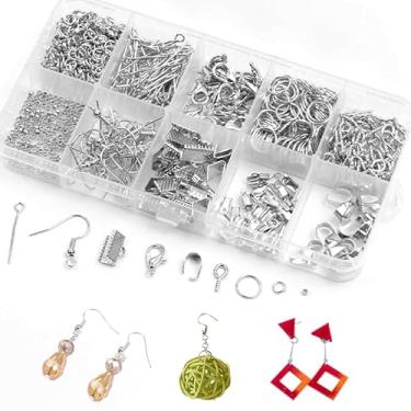 Imagem de Kit de suprimentos para fabricação de joias – Conjunto de ferramentas para reparo de joias com alicates, achados, fios de miçangas e acessórios para iniciantes e adultos