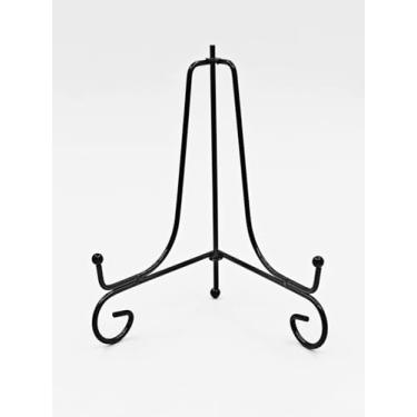 Imagem de Suporte de exibição de ferro de 17 cm, suporte de foto para exibição de placa de cavalete de ferro preto, 1 pacote