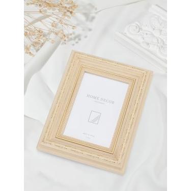 Imagem de 1 porta-retrato de resina com cartão de papel, molduras retangulares de chiffon limão para exibição de mesa ou ótimo presente para aniversário, casamento, 18 x 14 x 2,2 cm