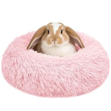 Imagem de LAIRIES Cama de porquinhos-da-índia para animais pequenos em forma de donut, cama macia e quente com elastano e calça de lã para transporte aconchegante, acessórios de gaiola