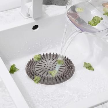 Imagem de Captador de cabelo, capas de ralo de chuveiro, protetor de silicone, rolha de cabelo, fácil de instalar e limpar, adequado para banheiro, banheira, chuveiro e pia