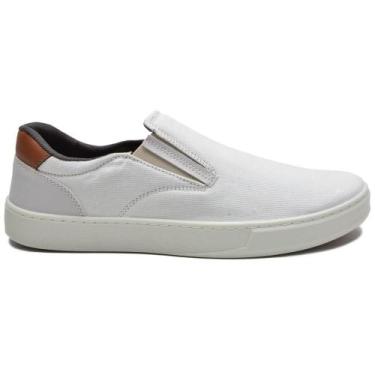 Imagem de Tênis Slip On Masculino Calce Fácil Lona Elástico Tênis Adulto Casual 