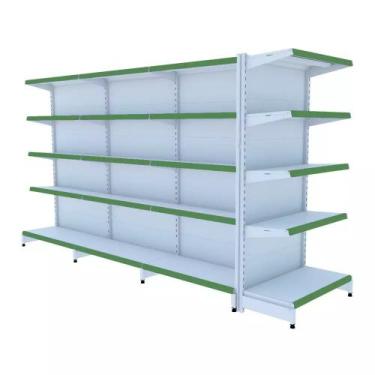 Imagem de Gondola Centro 170 Fit Ate 3 Metros 1 Ponta Branco 35b Pe Verde - AMAP