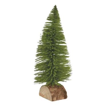 Imagem de Mini Árvore de Natal 30cm Pinheiro Base Tronco Madeira Decoracao Natalina Premium