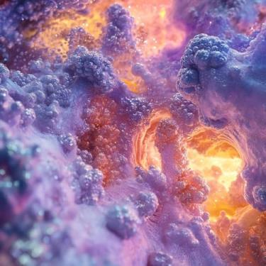 Imagem de Quadro Decorativo Vertical Wallpaper Effect Crystalline Structures para Sala Quarto e Escritório 30x30cm