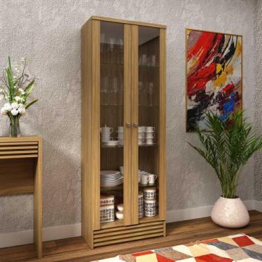 Imagem de Cristaleira 63cm com 2 Portas/5 pratelerias em Vidro CR6002 Tecnomóbil